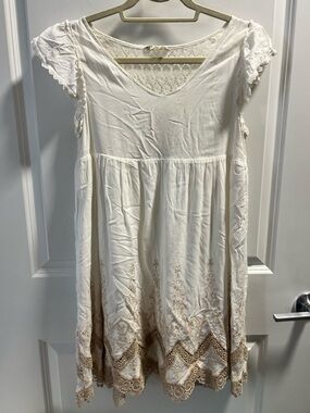 Altar'd State Cream Boho Mini Dress